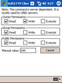 Changing mode (CHMOD) Pocket PC