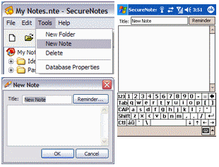 Making a note Screen Shot